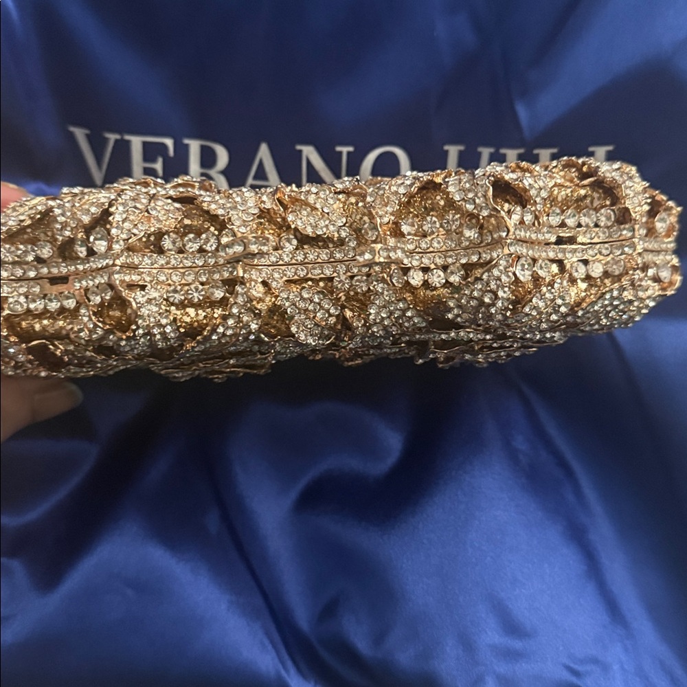 Gold and Silver Floral Clutch - Picture 2 of 10